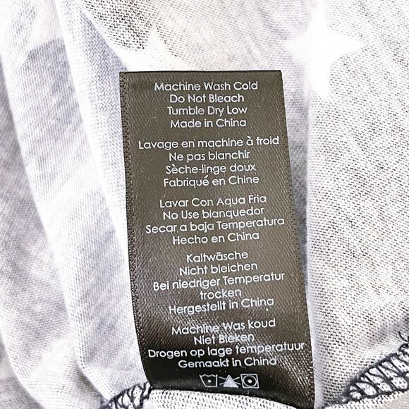 Cozy Zoe Star Print Button Front Long Sleeve Pajama PJ Top Navy Blue size S NWOT - Picture 10 of 11